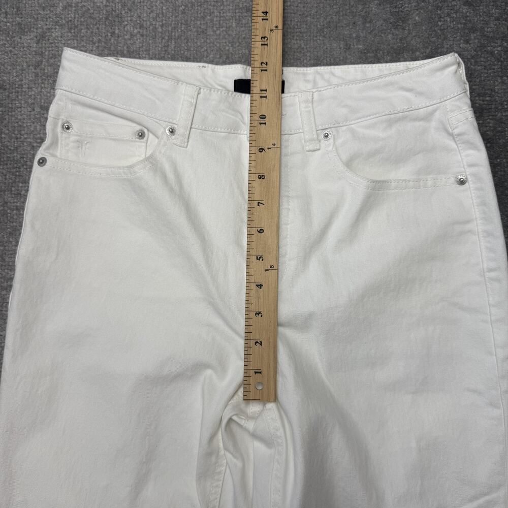 Frye Jeans Womens 4/27 White Straight Leg Stretch Denim Pants High Rise Casual - Picture 7 of 12